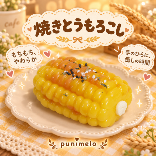 【Punimelo】フードスクイーズ 全6種｜もちもちやわらか触感・シリコーン製・ハンドメイド
