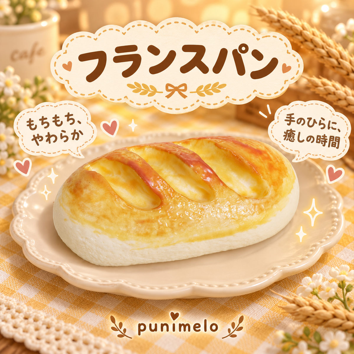 【Punimelo】フードスクイーズ 全6種｜もちもちやわらか触感・シリコーン製・ハンドメイド