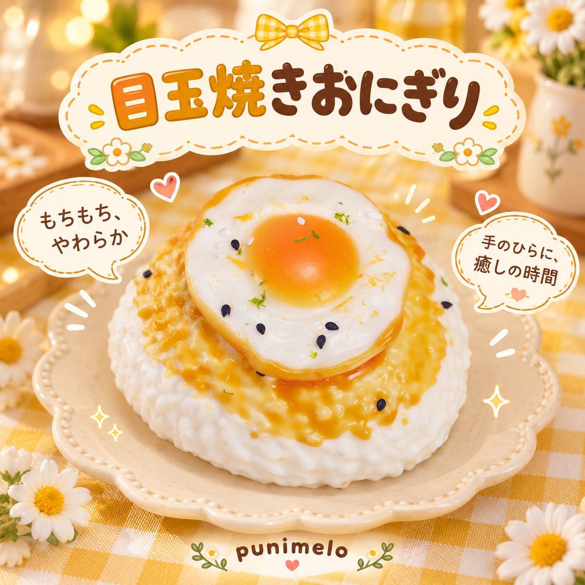 【Punimelo】フードスクイーズ 全6種｜もちもちやわらか触感・シリコーン製・ハンドメイド