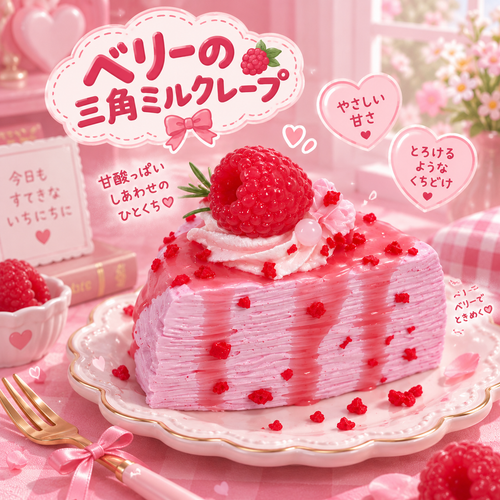 【Punimelo】三角ミルクレープ スクイーズ 全4種｜もちもちやわらか触感・シリコーン製・ハンドメイド
